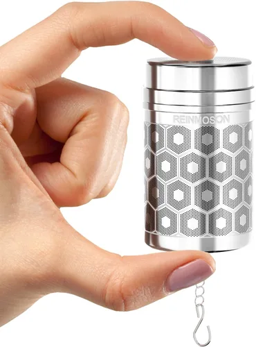 Miniatura 15 de Reinmoson Colador de Té Grande para Té Suelto y Especias para Cocina, Coladores de Malla Extra Fina, Colador de Té de Hojas Sueltas de Acero 1