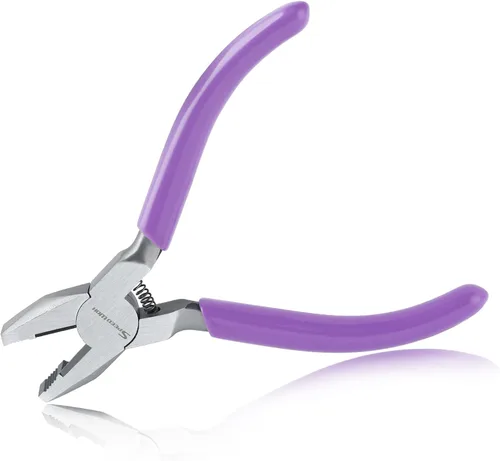 Miniatura 18 de SPEEDWOX Alicates de Punta de Aguja Doblada con Mandíbula Dentada Mini Alicates de Punta Larga Doblados Alicates Removedores de Aguja Herramientas
