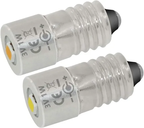 Miniatura 4 de DERA Bombillas LED de repuesto para linterna LED con base E10, pieza de repuesto de 1 W 3 V para 3 4 5 6 celdas D/C para mini lámpara de faros