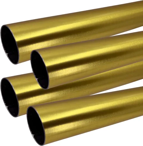 Miniatura 11 de Desunia Barra para armario redonda resistente de 48" Diámetro de 32mm Barra para ropa de latón satinado 1 paquete