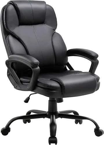 Miniatura 7 de Silla de oficina ergonómica con respaldo alto, cómoda silla de escritorio, silla de oficina ejecutiva ajustable para oficina en casa, silla de Negro