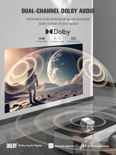 Miniatura 4 de 【Google TV con Licencia Oficial】Proyector Inteligente 4K con WiFi y Bluetooth, Proyectores para Exteriores VOPLLS con Dolby