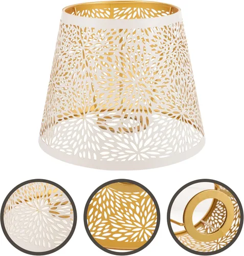 Miniatura 9 de Pantalla de lámpara de metal, sombra de árbol de hierro, sombra de lámpara E27, clip en la mesa, pantalla hueca, accesorios de luz para lámpara