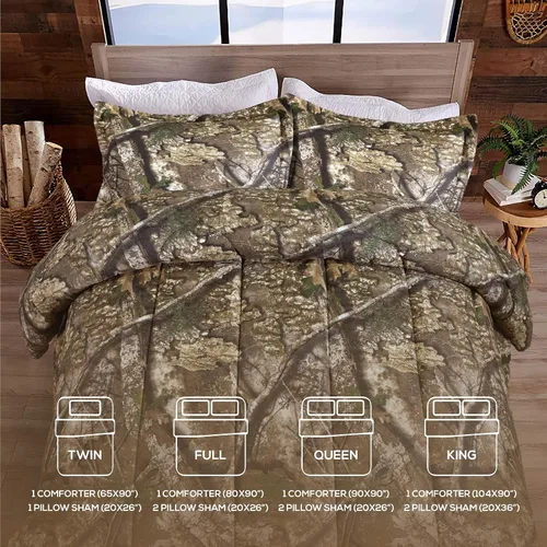 Miniatura 5 de VISI-ONE Realtree APX Camo Juego de edredón individual de 2 piezas – Ropa de cama ligera para todas las estaciones para niños, niños pequeños