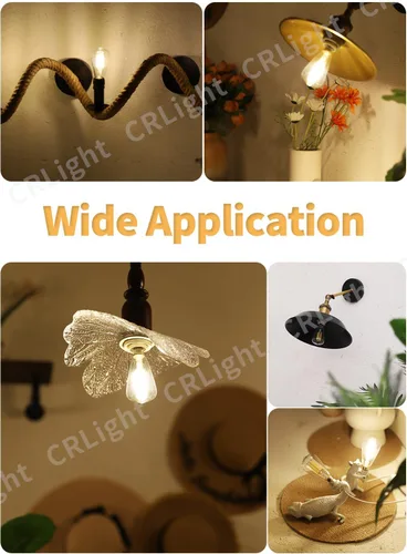 Miniatura 5 de Bombilla LED regulable de 6 W, 3000 K, blanco suave, equivalente a 800 W, 800 LM, bombillas LED E12, bombillas de cristal transparente estilo Edison
