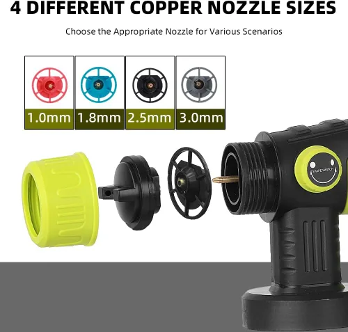 Miniatura 6 de Pulverizador de pintura compatible con batería Ryobi de 18 V, pistola de pintura en aerosol HVLP de 200 W con motor sin escobillas y boquilla de Azul