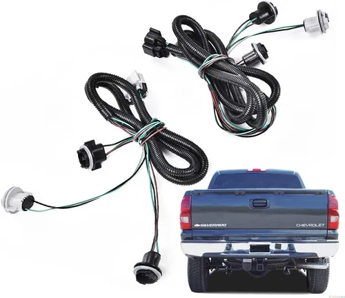 Miniatura 7 de Señal de giro, luz de freno, luz de respaldo y lámpara de halogéno con arnés de cableado y enchufes para Chevrolet Silverado 1500 2500 HD 3500