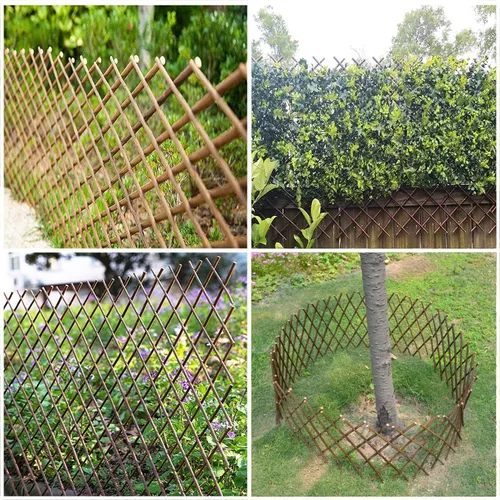 Miniatura 3 de Enrejado de sauce expandible para plantas trepadoras al aire libre, paneles de celosía para valla de jardín natural para soporte de plantas
