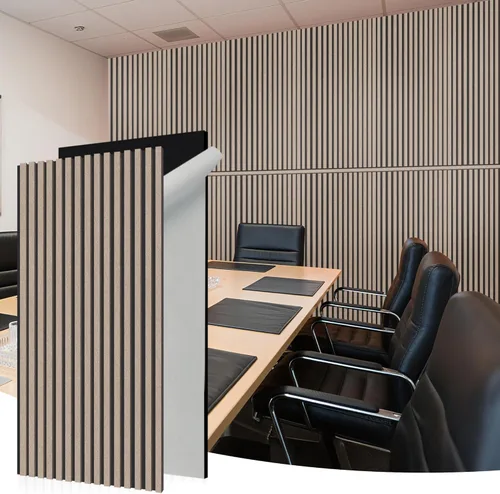 Miniatura 15 de WoveN SounD Slat Acousitc - Paneles de pared de 47.2 x 23.6 pulgadas, decoración de pared a prueba de sonido, diseño autoadhesivo con amortiguación