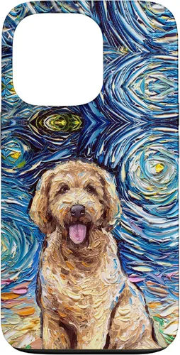 Miniatura 10 de Cute Goldendoodle Starry Night Doodle Dog Art by Aja Case for iPhone 17
