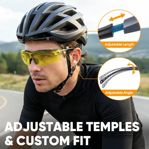 Miniatura 3 de TICONN Gafas de seguridad antivaho para hombres y mujeres, gafas protectoras ANSI Z87.1 a prueba de rayones con brazos ajustables y protección UV