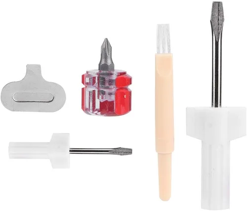 Miniatura 6 de Jadeshay Kit de reparación de máquina de coser, 5 destornilladores para máquina de coser, herramienta de extracción de hilo para máquinas de coser