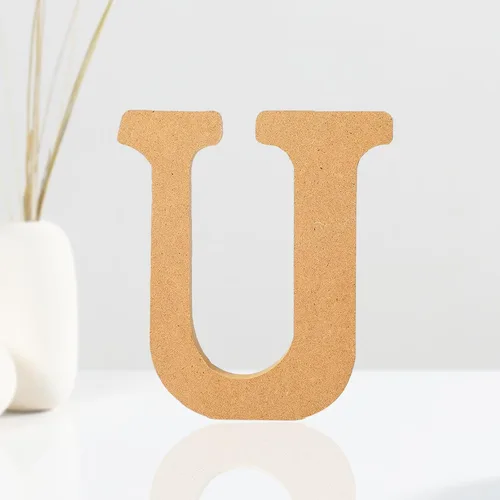Miniatura 11 de AOCEAN Letras de madera diseñables de 4 pulgadas, letras de madera sin terminar para decoración de pared, letras decorativas de pie en rodajas