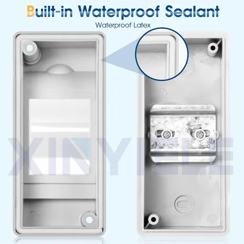 Miniatura 4 de Caja de Protección de Distribución Impermeable, Caja Eléctrica de Disyuntores de Plástico ABS y Cubierta Transparente IP65, para Disyuntor de Pared