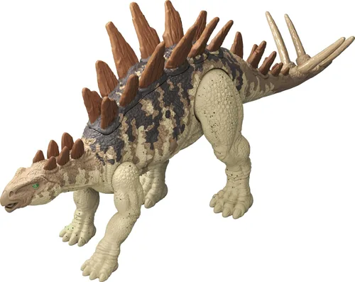 Miniatura 6 de Mattel Juguete de dinosaurio Jurassic World Strike Attack con acción de un solo golpe y articulaciones móviles, figura de acción Tuojiangosaurus