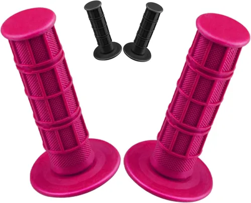 Empuñaduras de goma de 7/8 pulgadas de 0.866 in, piezas de repuesto para Arctic Cat Suzuki, Yamaha, Kawasaki, Honda, ATV, Pit Dirt Bike. Rojo