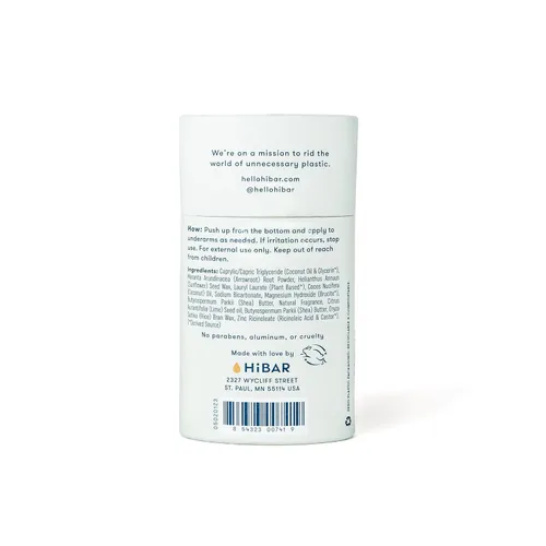 Miniatura 5 de HiBAR - Desodorante sin plástico de bergamota y cedro - Desodorante natural - Protección durante todo el día - Con cera de semillas de girasol