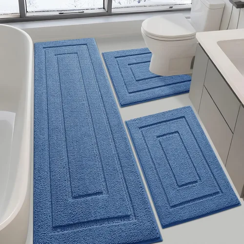 Miniatura 50 de IM HOME Bathroom Rugs, Ultra Soft Plush Fluffy Microfiber Absorbent Bath Mat, Non-Slip Backing, Machine Washable Bath Mats for Bathroom Floor, Tub