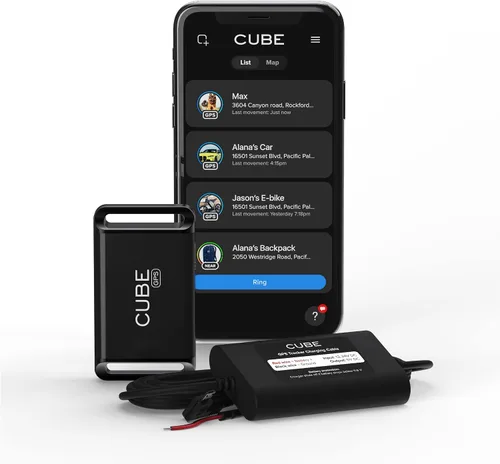 Cube Rastreador GPS para vehículos – Dispositivo de seguimiento GPS para automóviles, camiones, mascotas – Seguimiento en tiempo real, Señales SOS,