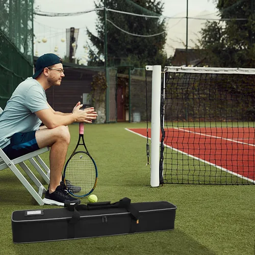 Miniatura 7 de Carrito plegable para pelotas de tenis con capacidad para 180 pelotas de tenis con ruedas, carros de enseñanza deportivos con bolsa