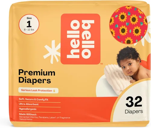Miniatura 12 de Pañales Hello Bello, talla 4 (22-37 libras) Flower Child, 21 unidades de pañales desechables premium para bebé, hipoalergénicos con sensación suave