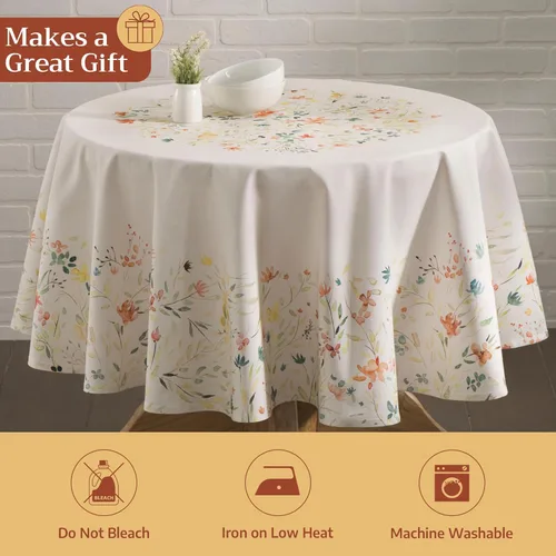 Miniatura 6 de Mantel Maison d' Hermine Faïence, 100 % de algodón, para cocina, comedor, decoración de mesa, fiestas, bodas, primavera y verano 015 - Colmar