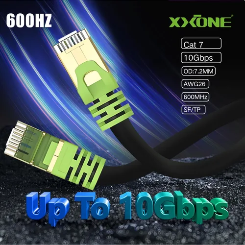 Miniatura 3 de Cable Ethernet Cat 7 para exteriores, 26 AWG, resistente, Cat7, cable de conexión de red RJ45, velocidad de transmisión, 10 Gbps, ancho de banda