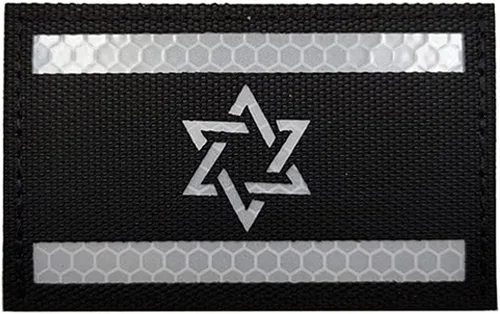 Miniatura 9 de Parche reflectante de bandera de Israel táctico israelí IL militar IR moral, parches de bucle para coser insignias, apliques de hombro para ropa