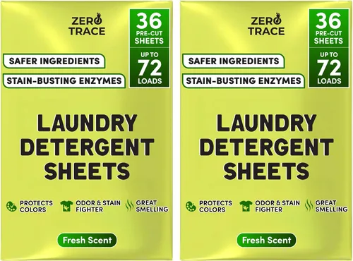 Miniatura 13 de Zero Trace Hojas de detergente para ropa totalmente natural, ecológicas, jabón de lavandería, detergente para ropa activa de viaje
