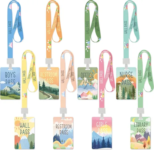 Miniatura 18 de Ctosree Juego de 8 cordones de PVC irrompibles para pasillos y pases escolares, suministros escolares, suministros para profesores, para aula
