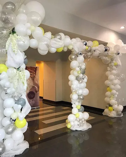 Miniatura 5 de Globos negros de 5 pulgadas, 100 globos de feliz cumpleaños, graduación, Halloween, Año Nuevo, decoración de fiesta temática de fiesta