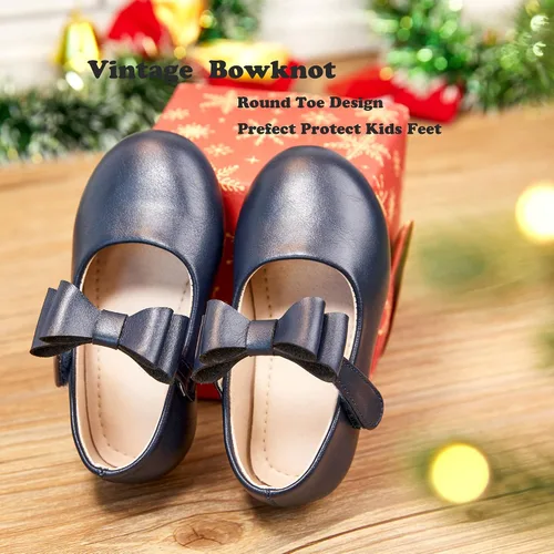Miniatura 5 de Kiderence Zapatos de vestir para niñas pequeñas Mary Janes Ballet Flats