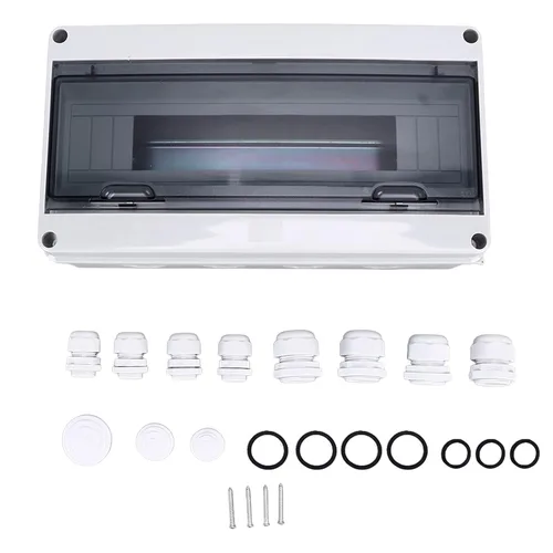 Miniatura 10 de Caja de Protección de Distribución IP65 ABS, Caja de Distribución de Interruptor de Circuito Impermeable de 12 Vías, 12 DIN Caja de Unión