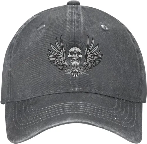 Miniatura 2 de Cowboy Hat Trendy Hats for Man and Women Djustable Four Season Outdoor Baseball Cap of Hell Skull with Angel Deep Heather