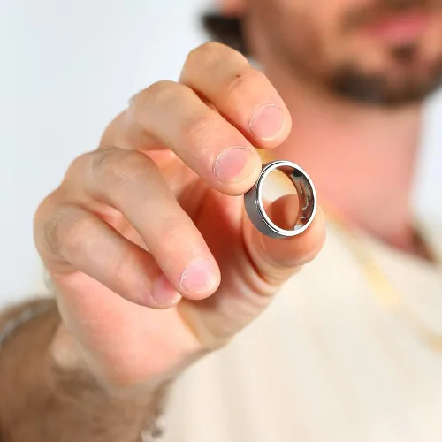Miniatura 5 de Anillo giratorio de titanio de tungsteno de 0.2360.315 pulgadas para hombre, tamaño medio, sin níquel, anillo de ansiedad para hombres y mujeres