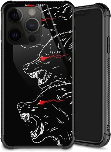 Miniatura 40 de Funda compatible con iPhone Xs, diseño de plexiglás X para niños y hombres, diseño de lobo malo, a prueba de golpes, antiarañazos, para iPhone X/Xs