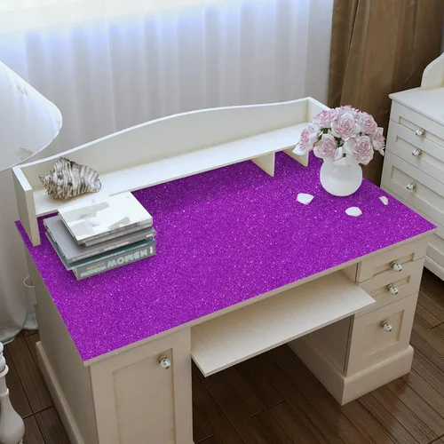 Miniatura 6 de VEELIKE Papel tapiz con purpurina púrpura brillante, para pegar y despegar, papel de contacto con purpurina extraíble de 15.7 x 354 pulgadas