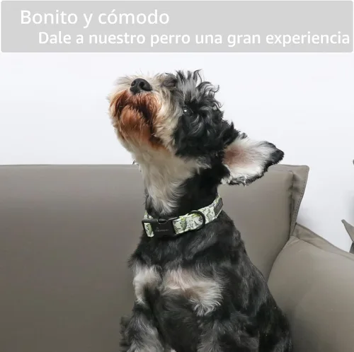 Miniatura 5 de Aring Pet Collar de algodón, ligero y ajustable, con hebilla de liberación rápida para perros pequeños, medianos y grandes, para cachorros, S