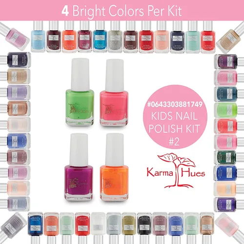 Miniatura 2 de Karma - Juego de esmaltes de uñas para niños, n.º 2, esmalte de uñas natural seguro para niñas pequeñas, no tóxico, vegano y libre de crueldad