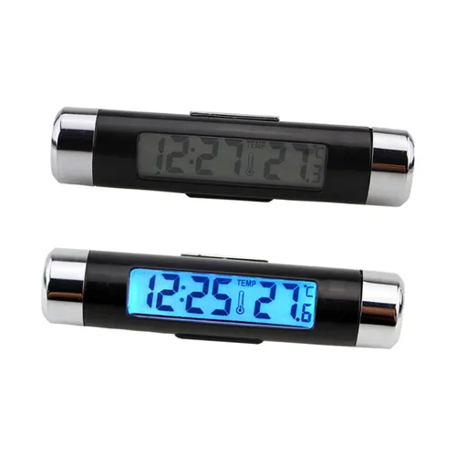 Termómetro para tablero de instrumentos Termómetro digital para coche 2 1 Termómetro digital Reloj de coche Termómetro automático Termómetro de