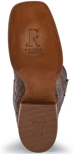 Miniatura 2 de R. Watson SQ Toe Caiman Belly - Bota de coñac RW2503-2