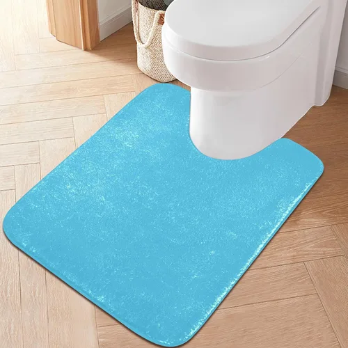 Miniatura 30 de Alfombra de baño amarilla, suave, absorbente, lavable a máquina, juego de alfombras de baño antideslizantes para puerta de baño, dormitorio