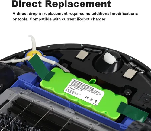 Miniatura 3 de Verde para iRobot Partes de Aspirador XLife Extended Life Batería para iRobot Roomba R3 500 600 700 800 Series 530 535 540 550 560 570 580 620 630