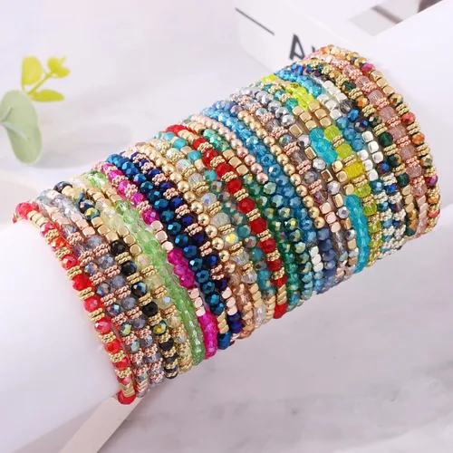 Miniatura 4 de JEWPARK 26 pulseras de plata dorada para mujer, pulseras anchas abiertas