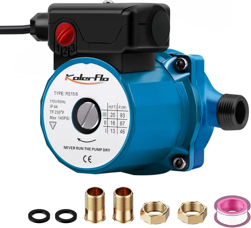 Miniatura 9 de Bomba de recirculación de agua caliente, bomba de circulación automática de 120 W 110 V/bomba de refuerzo Cabeza de acero inoxidable NPT 3/4