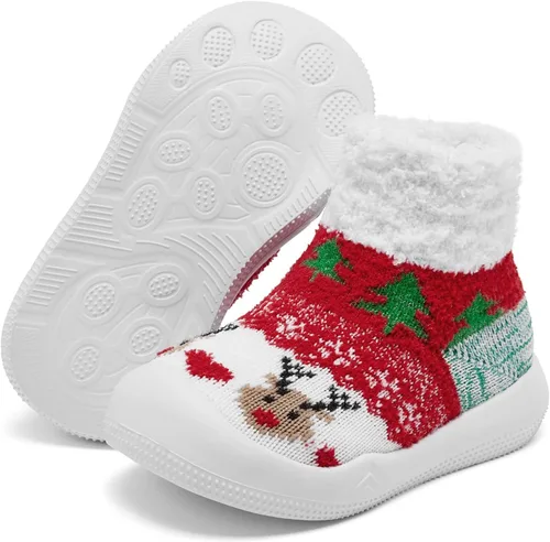 Miniatura 3 de Engtoy Baby Sock Shoes Baby Walking Shoes Infant Non-Slip Breathable Slippers with Soft Rubber Sole Baby Boys Girls Slip On Sneakers