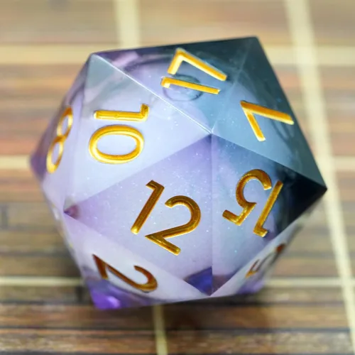 Miniatura 2 de Liquid Core - Dados gigantes de 1.97 pulgadas, dados de mazmorras y dragones hechos a mano con caja de regalo. RPG poliédrico D20 de 1.969 in