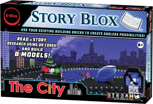 E-Blox Stories Blox Builder - The City - Bloques de construcción con luz LED para niños a partir de 8 años (EBS-City)