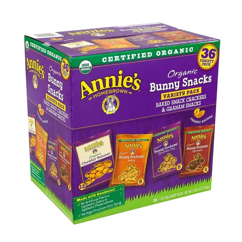 Miniatura 34 de Annie's Galletas orgánicas originales de Cheddar Squares horneadas, hechas con queso real, 11.25 onzas