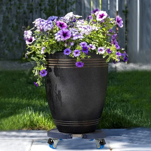 Miniatura 2 de W B D WEIBIDA Carrito para plantas con ruedas de servicio pesado, capacidad de 440 libras, ajustable de 15 a 21 pulgadas, soporte rodante para Azul